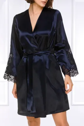 Coemi - Kristina Satin Kimono - Dark Navy